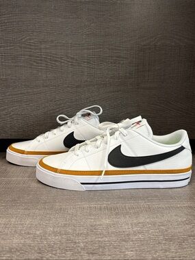 Women's Nike Court Legacy Next Nature Low Top Shoes (White/Black) - Size 10.5